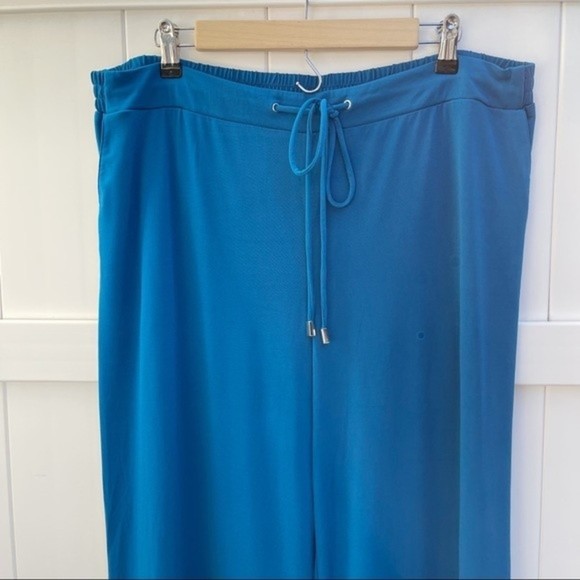 New York and co Women Pants XL Blue Stretch Knit Workwear Polyester Spandex - Picture 4 of 12